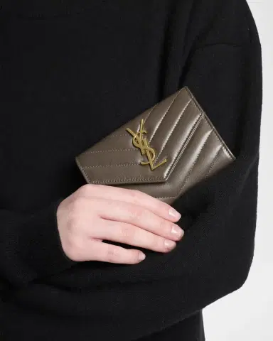 Saint Laurent YSL Monogram Small Flap Wallet in Smooth Leather | Thumbnail 22 Saint Laurent YSL Monogram Small Flap Wallet in Smooth Leather | Thumbnail 22