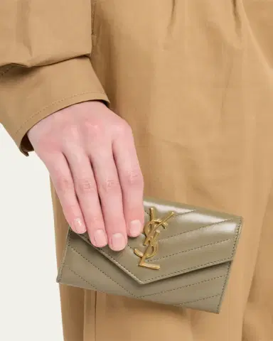 Saint Laurent YSL Monogram Small Flap Wallet in Smooth Leather | Thumbnail 6 Saint Laurent YSL Monogram Small Flap Wallet in Smooth Leather | Thumbnail 6