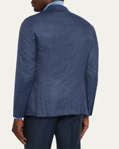 Zegna Men's Cashmere and Silk Prince Of Wales Sport Coat | Thumbnail 3 Zegna Men's Cashmere and Silk Prince Of Wales Sport Coat | Thumbnail 3