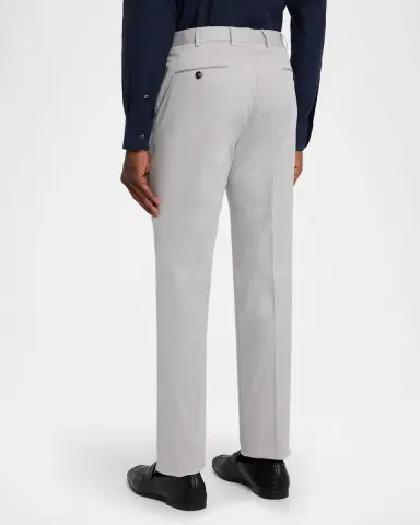 Zegna Men's Cotton-Stretch Modern Fit Trousers | Thumbnail 2