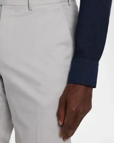Zegna Men's Cotton-Stretch Modern Fit Trousers | Thumbnail 4