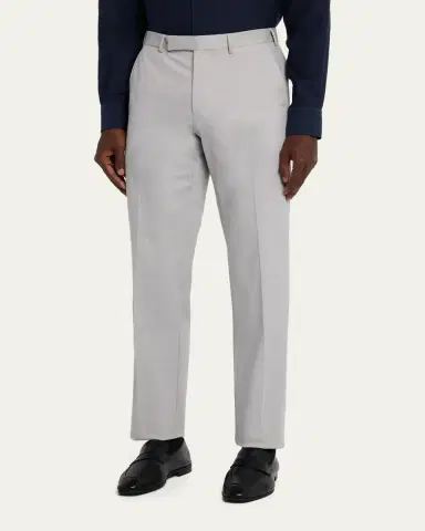 Zegna Men's Cotton-Stretch Modern Fit Trousers | Thumbnail 8