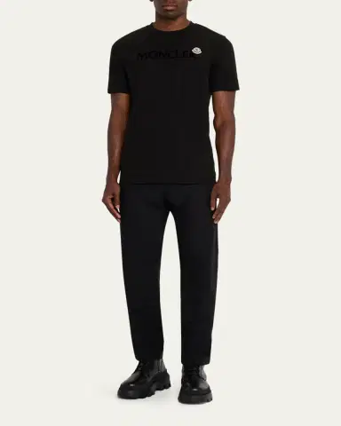 Moncler Men's Logo Script Crewneck T-Shirt | Thumbnail 2 Moncler Men's Logo Script Crewneck T-Shirt | Thumbnail 2
