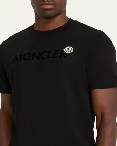 Moncler Men's Logo Script Crewneck T-Shirt | Thumbnail 5 Moncler Men's Logo Script Crewneck T-Shirt | Thumbnail 5
