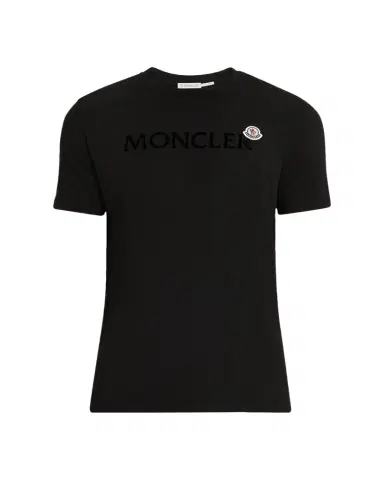 Moncler Men's Logo Script Crewneck T-Shirt | Thumbnail 1 Moncler Men's Logo Script Crewneck T-Shirt | Thumbnail 1