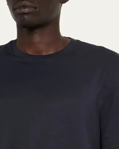 Zegna Men's Cotton Jersey Crewneck T-Shirt | Thumbnail 9 Zegna Men's Cotton Jersey Crewneck T-Shirt | Thumbnail 9