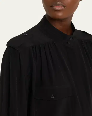 Chloé Organic Silk Crepe De Chine Top | Thumbnail 5 Chloé Organic Silk Crepe De Chine Top | Thumbnail 5