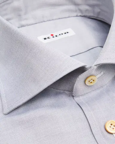 Kiton Men's Cotton Point-Collar Dress Shirt | Thumbnail 3