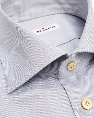 Kiton Men's Cotton Point-Collar Dress Shirt | Thumbnail 1