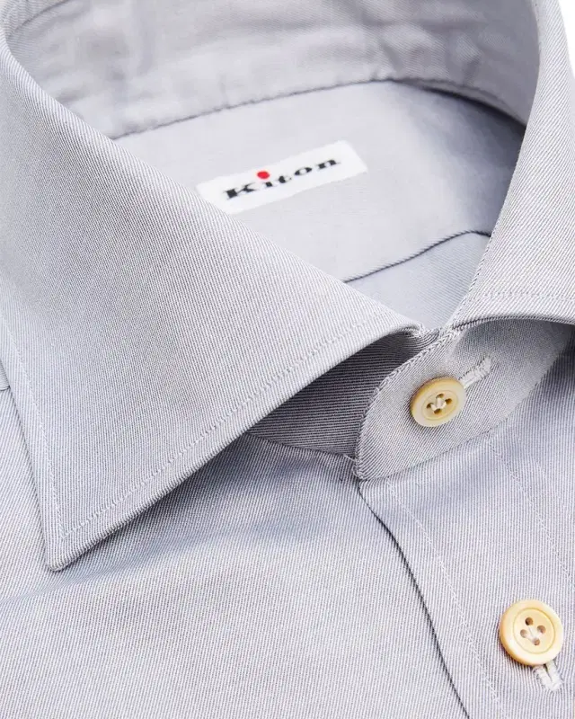 Men's Cotton Point-Collar Dress Shirt