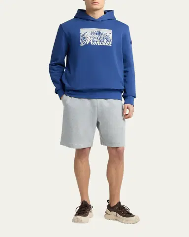 Moncler Men's Chenille Mountain Logo Hoodie | Thumbnail 6
