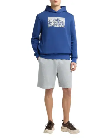 Moncler Men's Chenille Mountain Logo Hoodie | Thumbnail 1