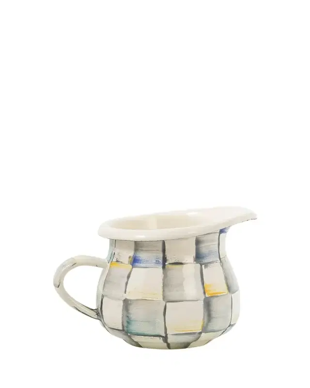 Sterling Check Enamel Little Creamer