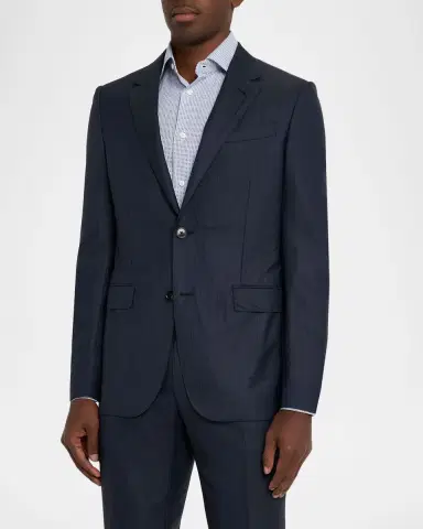 ZEGNA Men's Tonal Stripe Wool Two-Piece Suit | Thumbnail 3
