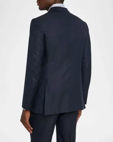 ZEGNA Men's Tonal Stripe Wool Two-Piece Suit | Thumbnail 4
