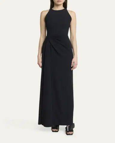 Givenchy Draped High-Neck Maxi Dress | Thumbnail 2 Givenchy Draped High-Neck Maxi Dress | Thumbnail 2