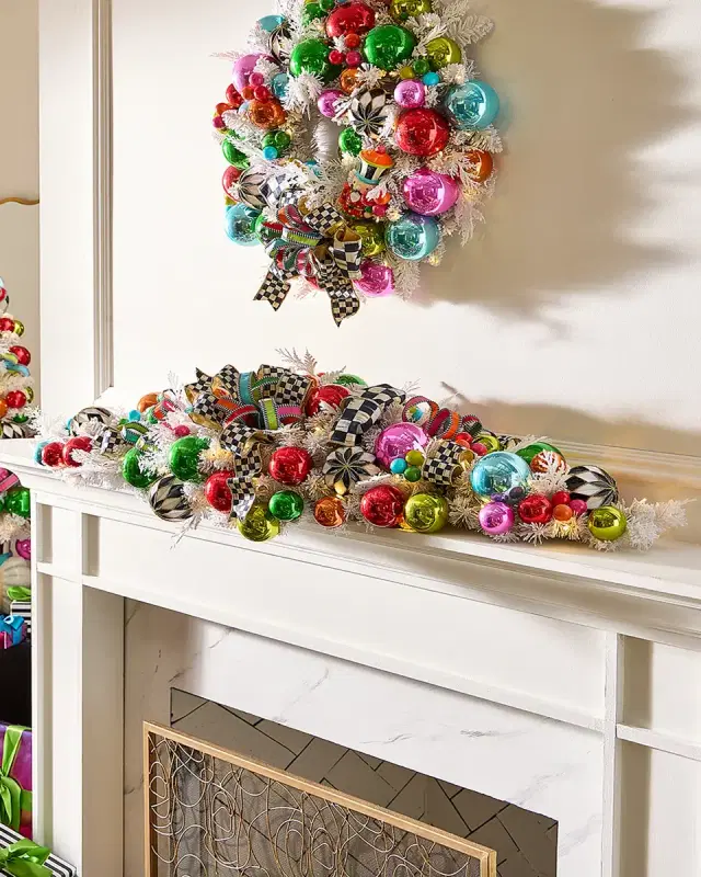 MacKenzie-Childs 55" Confetti Christmas Mantle Garland