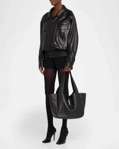 Saint Laurent Le 5 À 7 Bea YSL Tote Bag in Deer Leather | Thumbnail 4 Saint Laurent Le 5 À 7 Bea YSL Tote Bag in Deer Leather | Thumbnail 4
