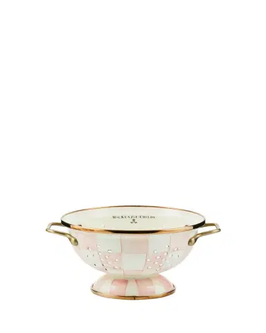 MacKenzie-Childs Rosy Check Enamel Colander, Small | Thumbnail 1