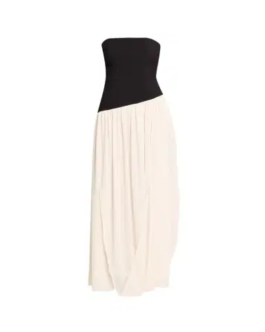 Ronny Kobo Ballad Strapless Two-Tone Mixed Media Maxi Dress | Thumbnail 1