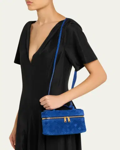 Bottega Veneta Bang Bang Vanity Intrecciato Suede Top-Handle Bag | Thumbnail 2