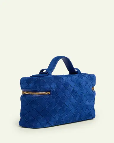 Bottega Veneta Bang Bang Vanity Intrecciato Suede Top-Handle Bag | Thumbnail 3