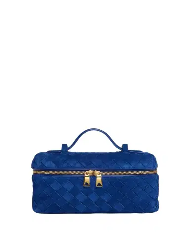 Bottega Veneta Bang Bang Vanity Intrecciato Suede Top-Handle Bag | Thumbnail 1