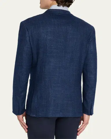 Zegna Men's Textured Winter Crossover Blazer | Thumbnail 3