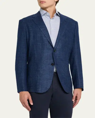 Zegna Men's Textured Winter Crossover Blazer | Thumbnail 4
