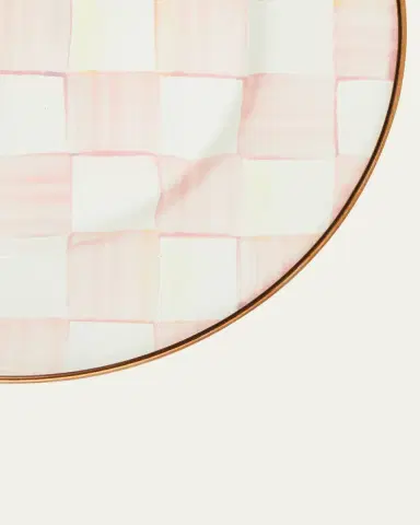 MacKenzie-Childs Rosy Check Enamel Salad/Dessert Plate | Thumbnail 2