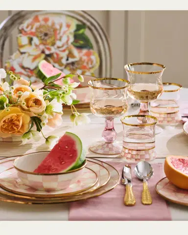 MacKenzie-Childs Rosy Check Enamel Salad/Dessert Plate | Thumbnail 3