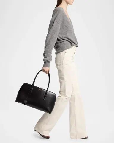 Saint Laurent Sac de Jour Large Bowling Shoulder Bag in Leather | Thumbnail 4 Saint Laurent Sac de Jour Large Bowling Shoulder Bag in Leather | Thumbnail 4