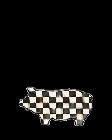 MacKenzie-Childs 10" Courtly Check Pig Trivet | Thumbnail 2
