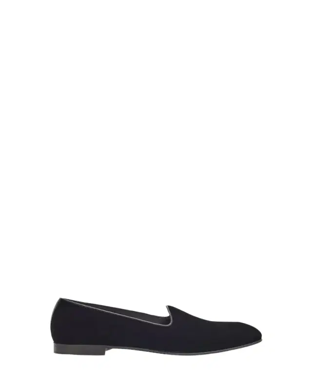 ZEGNA Men's Gala Textile Leather-Trim Loafers