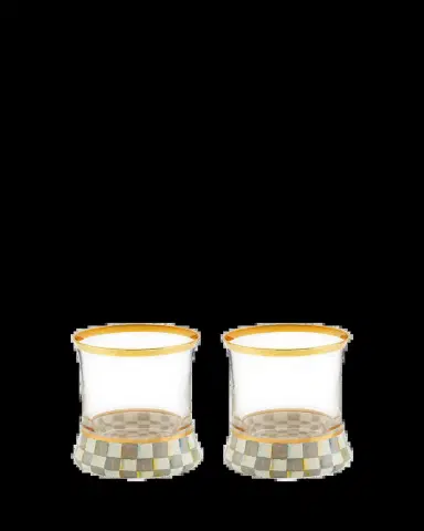 MacKenzie-Childs Sterling Check Tumbler Glass, Set of 2 | Thumbnail 2 MacKenzie-Childs Sterling Check Tumbler Glass, Set of 2 | Thumbnail 2