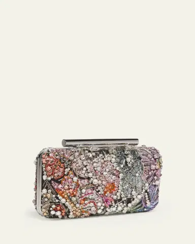 Alexander McQueen Bead & Crystal T-Bar Clutch Bag | Thumbnail 3