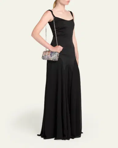 Alexander McQueen Bead & Crystal T-Bar Clutch Bag | Thumbnail 5