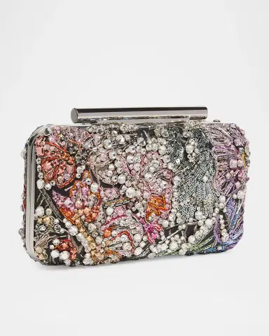 Alexander McQueen Bead & Crystal T-Bar Clutch Bag | Thumbnail 7