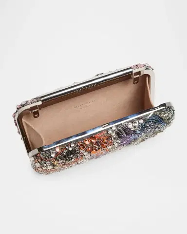 Alexander McQueen Bead & Crystal T-Bar Clutch Bag | Thumbnail 8