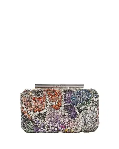 Alexander McQueen Bead & Crystal T-Bar Clutch Bag | Thumbnail 1