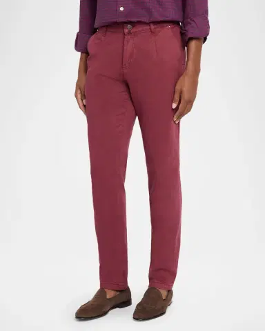 Kiton Men's Straight Fit Flat-Front Pants | Thumbnail 3