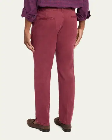 Kiton Men's Straight Fit Flat-Front Pants | Thumbnail 7