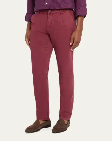Kiton Men's Straight Fit Flat-Front Pants | Thumbnail 8