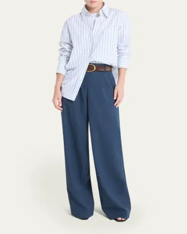 TWP Big Joe Striped Cotton Button-Front Shirt | Thumbnail 2 TWP Big Joe Striped Cotton Button-Front Shirt | Thumbnail 2