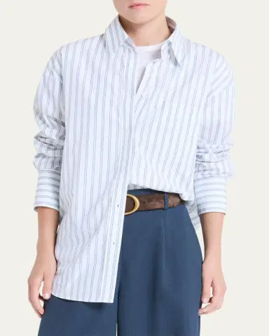 TWP Big Joe Striped Cotton Button-Front Shirt | Thumbnail 5 TWP Big Joe Striped Cotton Button-Front Shirt | Thumbnail 5
