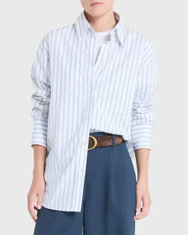 TWP Big Joe Striped Cotton Button-Front Shirt | Thumbnail 9 TWP Big Joe Striped Cotton Button-Front Shirt | Thumbnail 9