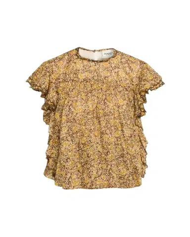 Etoile Isabel Marant Daliyane Floral Flutter-Sleeve Blouse | Thumbnail 1 Etoile Isabel Marant Daliyane Floral Flutter-Sleeve Blouse | Thumbnail 1