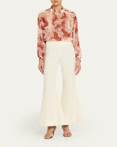 ALIX OF BOHEMIA Farah Alabaster Flare Trousers | Thumbnail 2