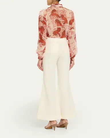 ALIX OF BOHEMIA Farah Alabaster Flare Trousers | Thumbnail 3