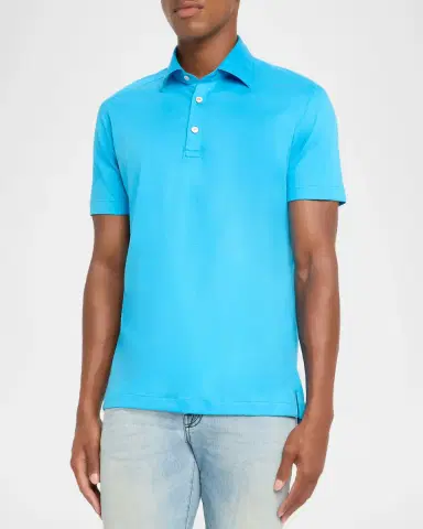 Kiton Men's Cotton Classic-Fit Polo Shirt | Thumbnail 3